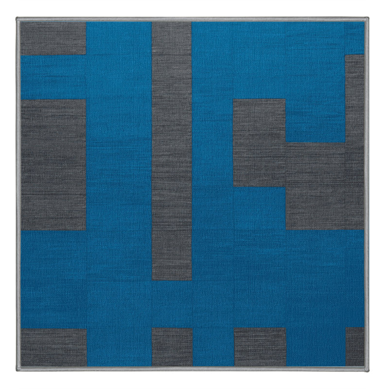 Tapis botanique brun lavable à la machine, Carré 4 pi