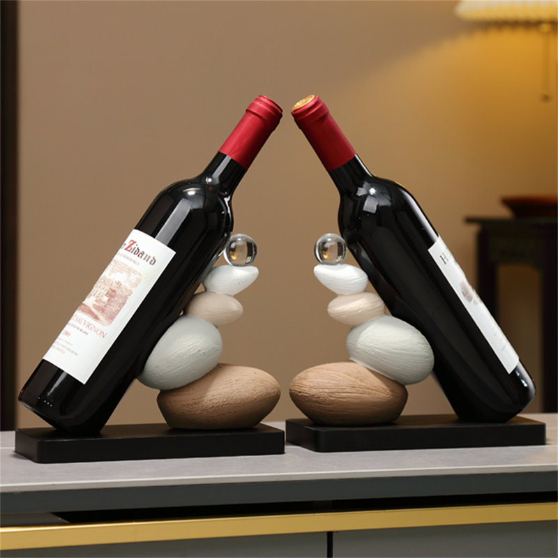 Deraney Tabletop Wine Bottle Rack Black