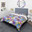 Ensemble de housse de couette de style mid-century rétro tulipes-40702169