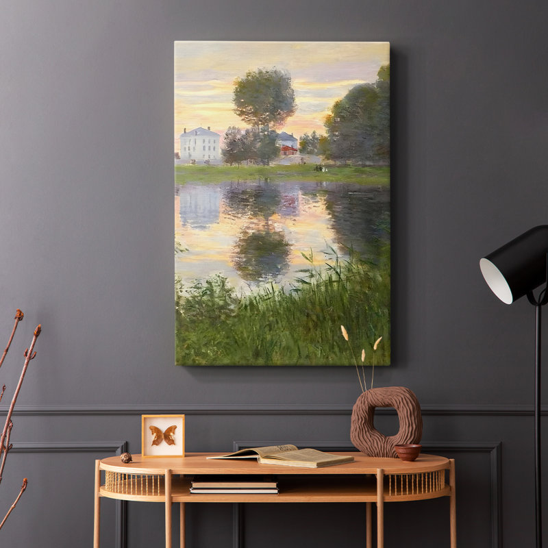 Paysage rétro XCVI - galerie enveloppée Cavas, H 27 po x l 18 po
