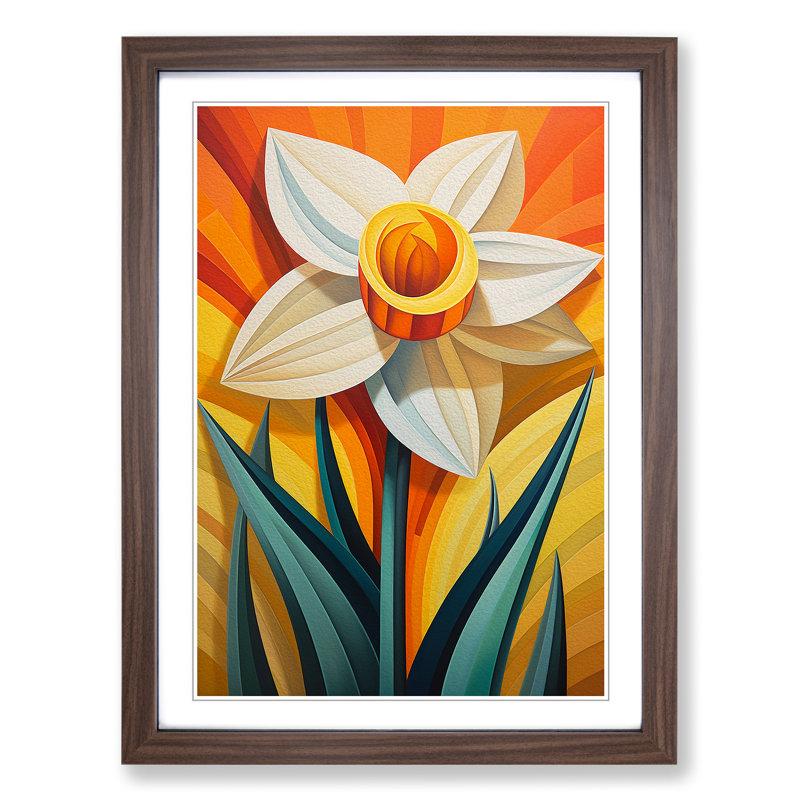 Single Picture Frame Wall Art, 34cm H x 25cm W, Walnut Framed