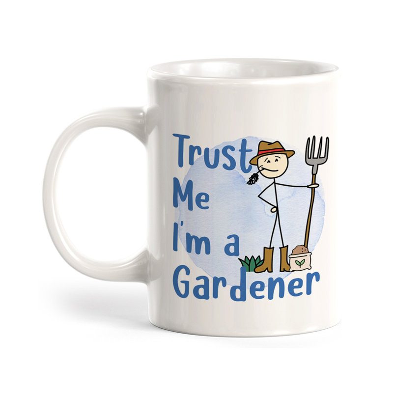 Tasse à café Trust Me, I'm A Gardener, Ensemble de verres à lait, Céramique