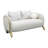 Scotts Square Loveseat - Cornsilk/Light Champagne