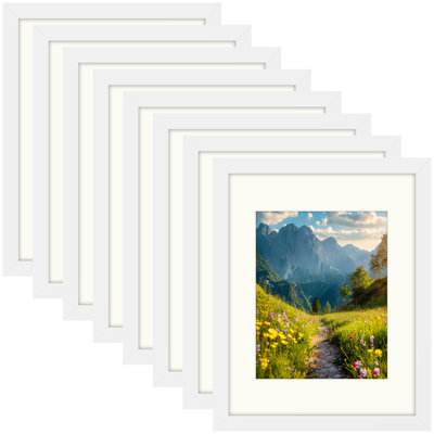 Cadre photo mural blanc moderne