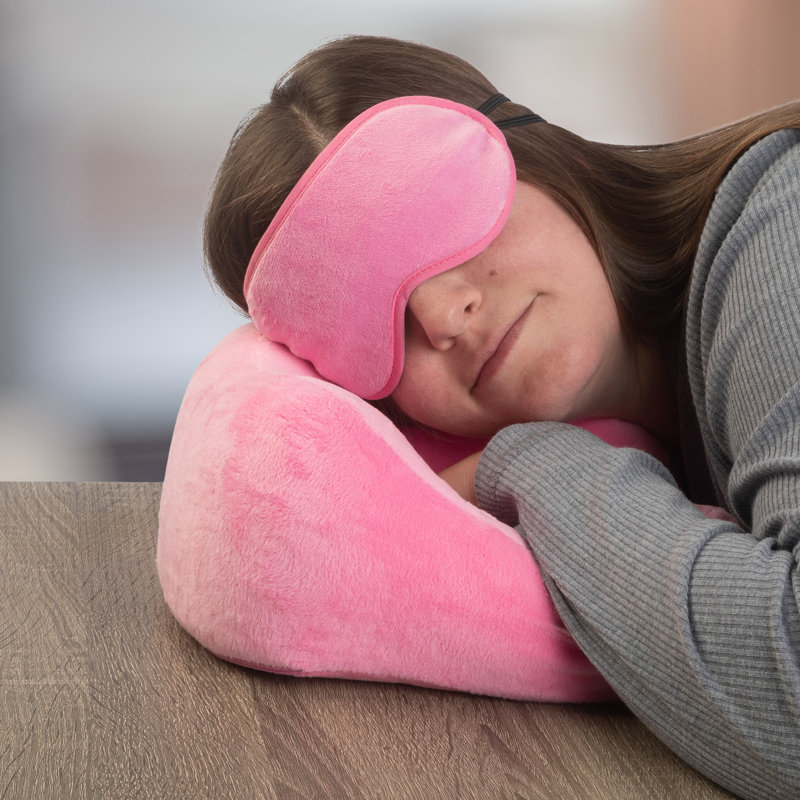 Putra Travel Pillow Set - Memory Foam Pillow, Fleece Blanket, and Eye Mask