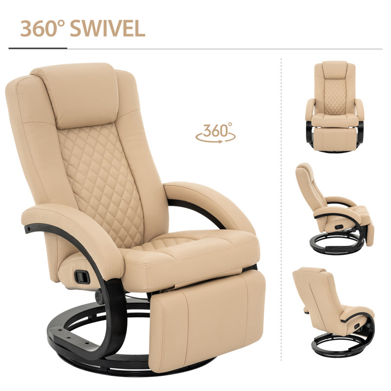 Fauteuil inclinable pivotant en similicuir Marnique