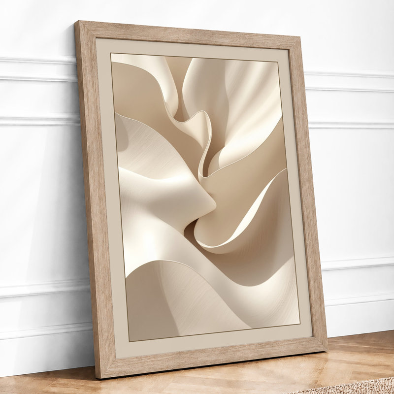 Folded Light Minimalist - Print, A2 - 59.4 x 42.0 cm, Oak