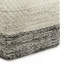 Macie 18 inch Wide Square Pouf in Grey and White PET Polyester