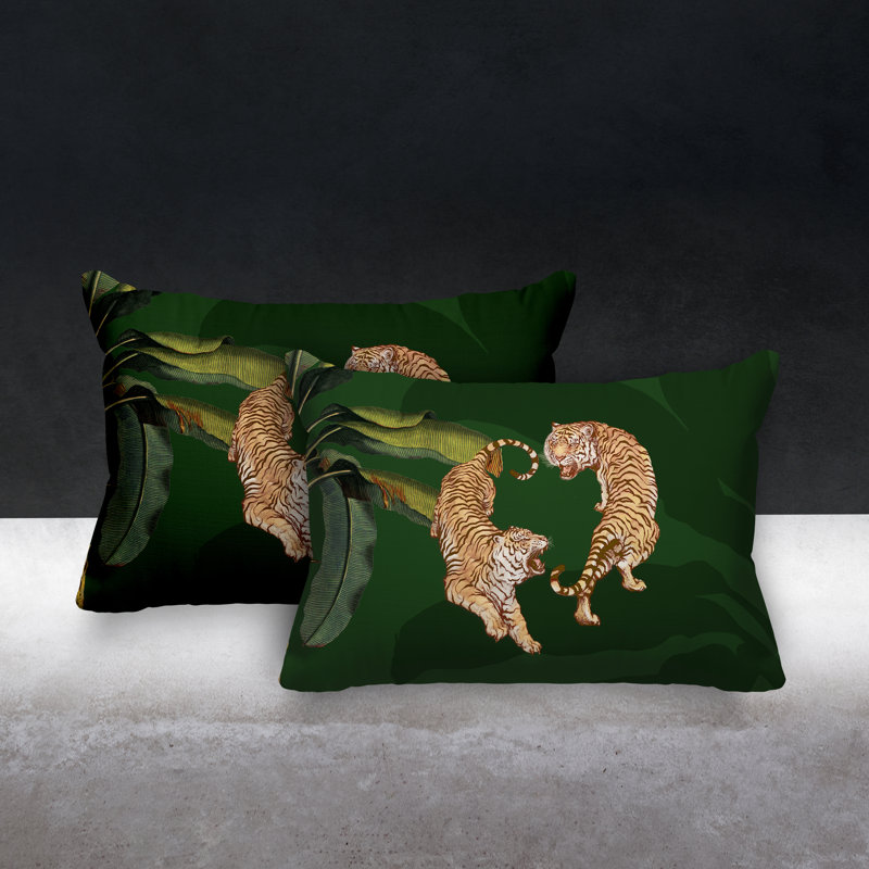 Lumbar Rectangular Indoor / Outdoor Pillow, Green
