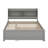 Platform Bed with Trundle and Storage Shelves-86914851-132565650