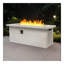 Table de foyer rectangulaire en béton 60 po avec armoire de rangement au propane