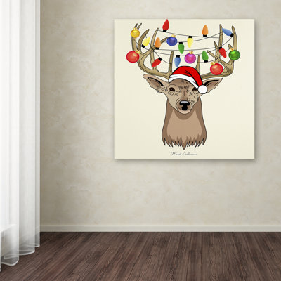 Kieninger 'Christmas Deer' Canvas Art