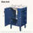 Freestanding Single Vanity Set,Chic Half-Moon Pulls-829739343