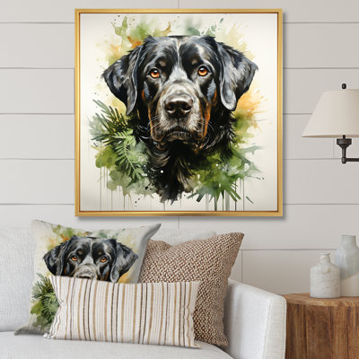 Tropical Labardor Dog Portrait - Dog Wall Art