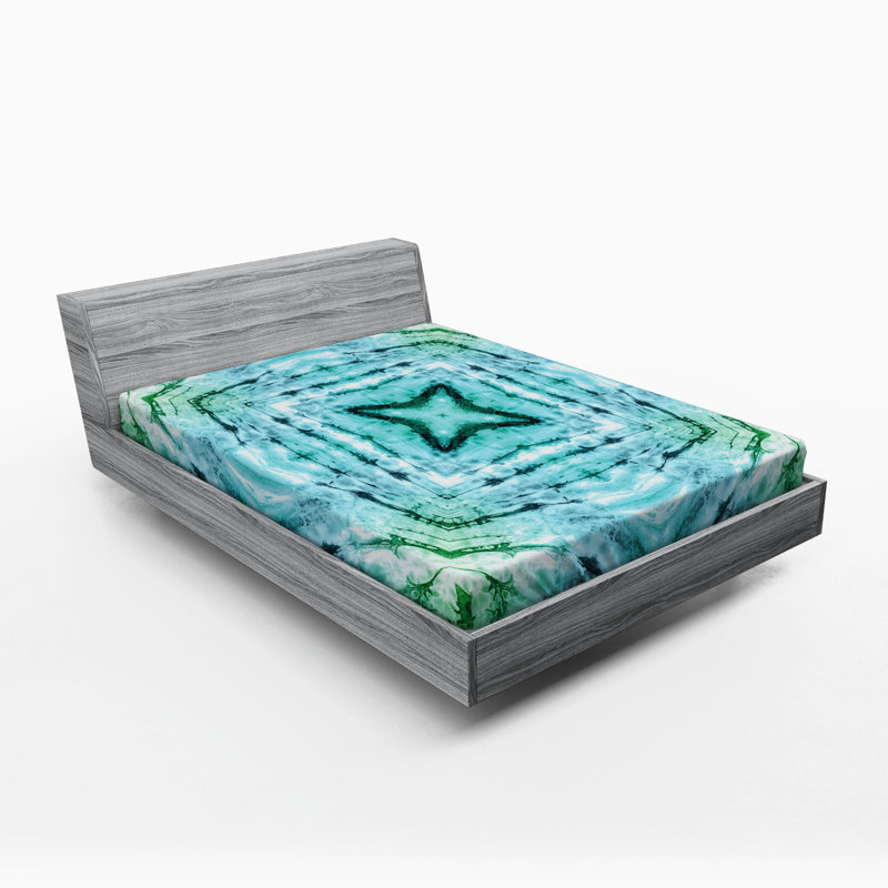 Microfiber Abstract Fitted Sheet, Full Fitted Sheet