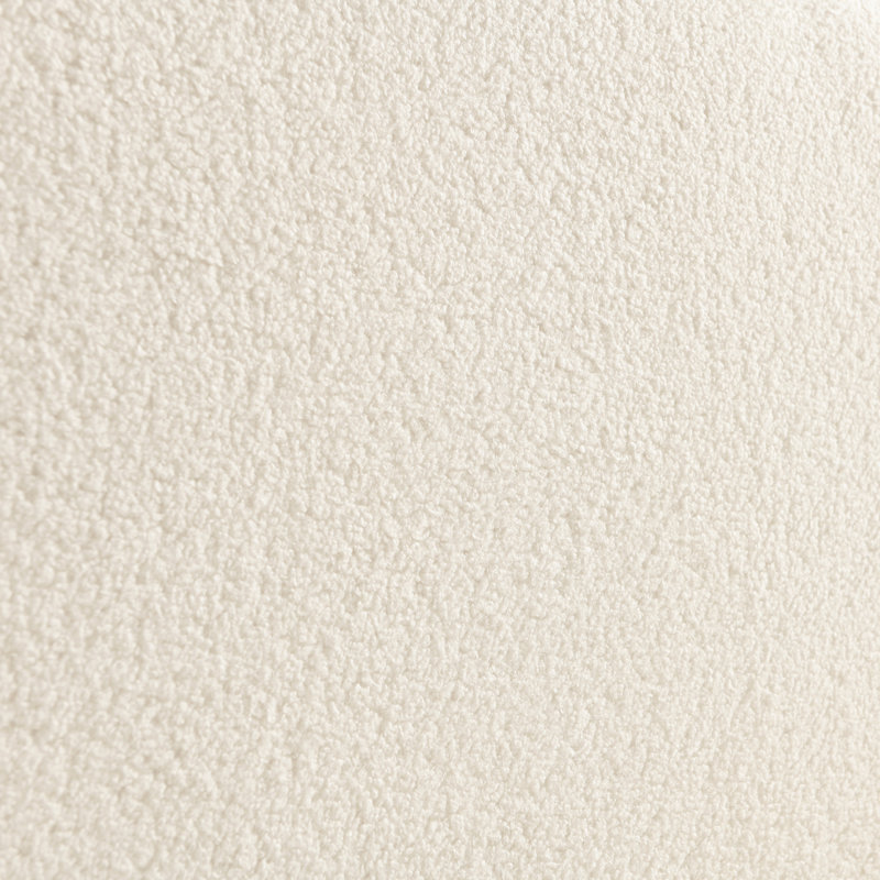 Lit plateforme tapissier Bensu Boucle, Double, Blanc