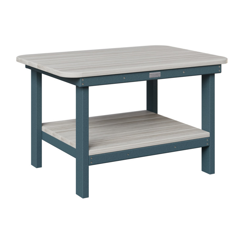 Outdoor Rectangle Coffee Table, Seashell, Slate