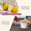 Ensemble de sous-verres ronds en verre de cristal mauve (ensemble de 5)