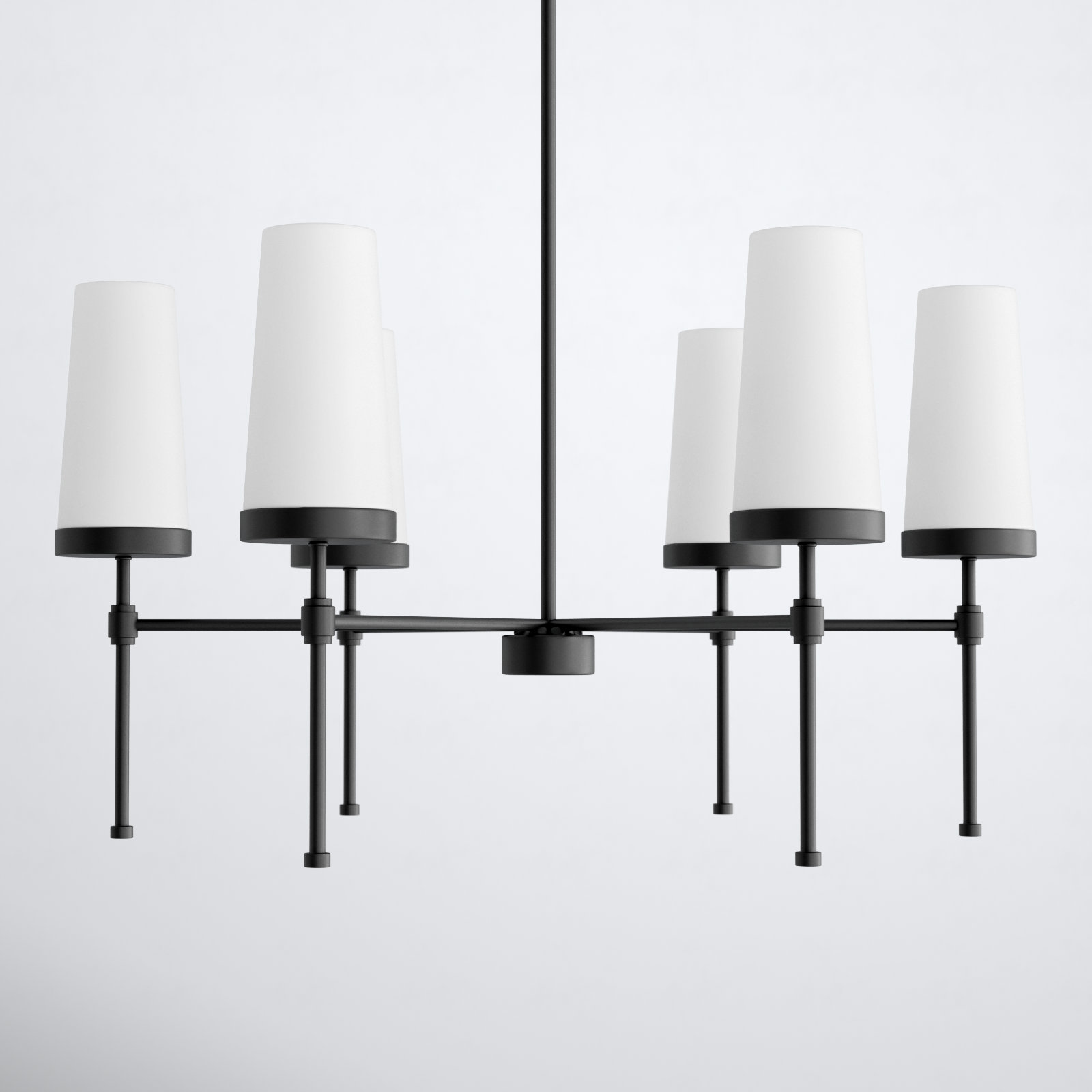 Dolfi 6 - Light Chandelier, Matte Black