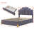Issah Upholstered Velvet Standard Bed-425889526-425889527