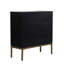 Armoire à 1 tablette et 2 portes avec poignées en croissant de lune Ewalt Bronze