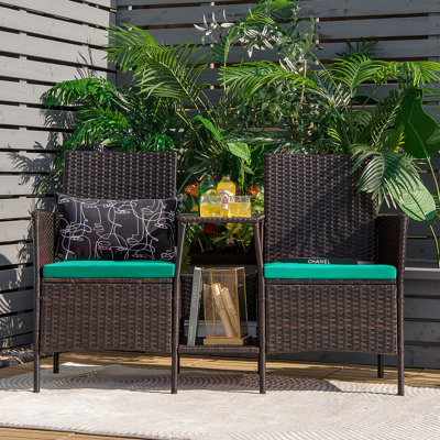 Banc tête-à-tête en rotin Patiojoy
