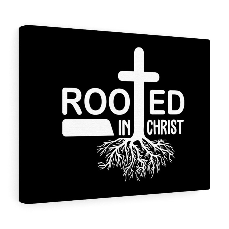 Rooted In Christ Tree Roots - Wrapped Canvas Print, 28cm H x 36cm W