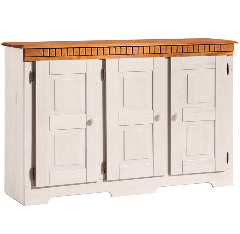 Adderley 121cm Sideboard, White/Honey