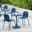 Chaises de salle à manger empilables Khyson pour l'intérieur ou l'extérieur avec siège profilé et pieds en acier-155318478