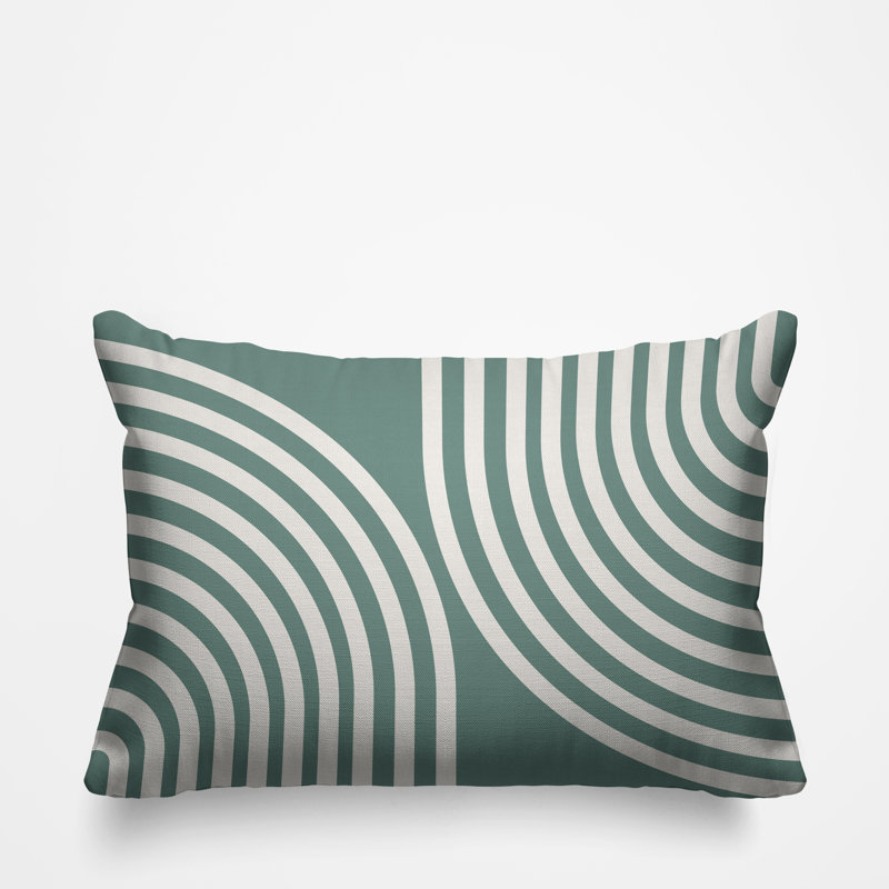 Coussin décoratif intérieur / extérieur Max Abstarct, Émeraude