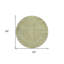 Tapis rond lavable intérieur vert 8 po