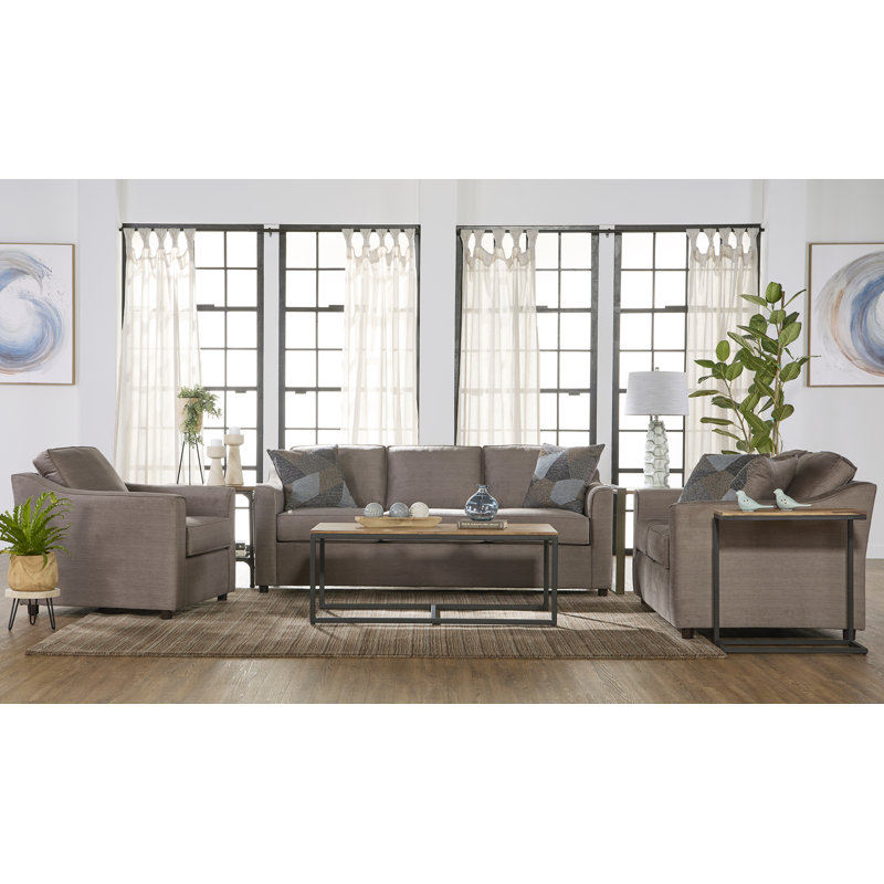 Causeuse rembourrée 58 po avec coussins Terrazzo, Joffrey Sable