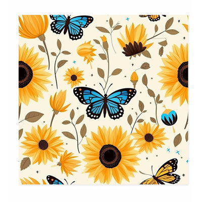 Floral Sunflowers IV Cottage, reproduction d'art sans cadre