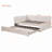 Upholstered L-Shaped Daybed with Pop Up Trundle and USB ports