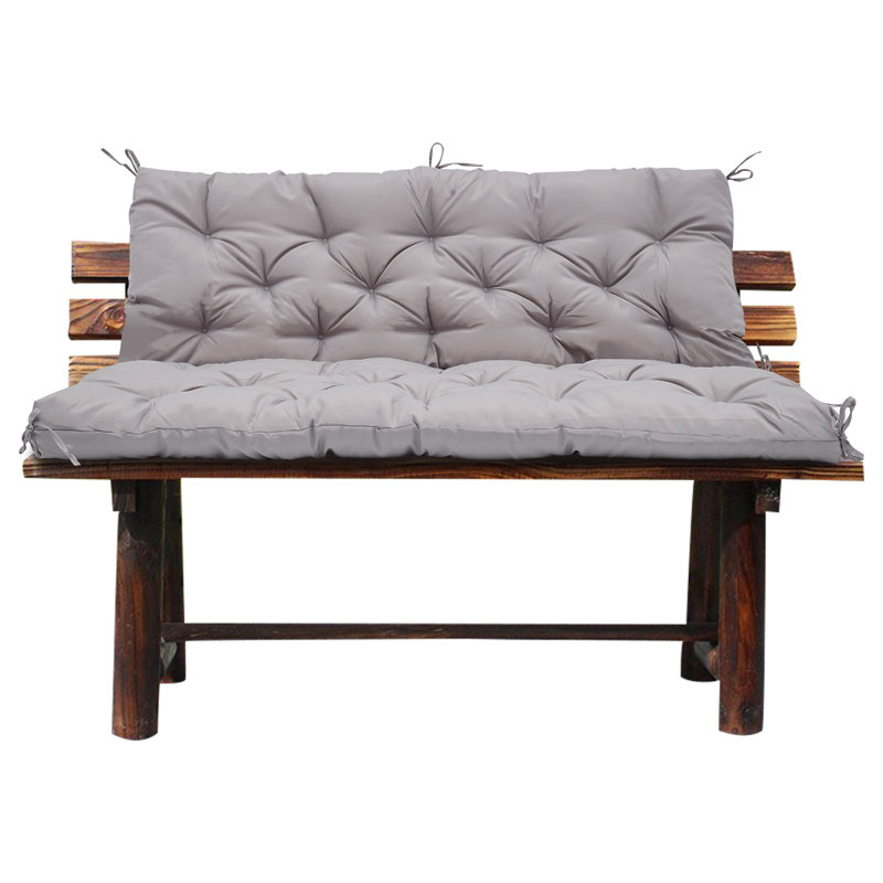 Outdoor 3.9'' Bench Seat / Back Cushion, Light Gray