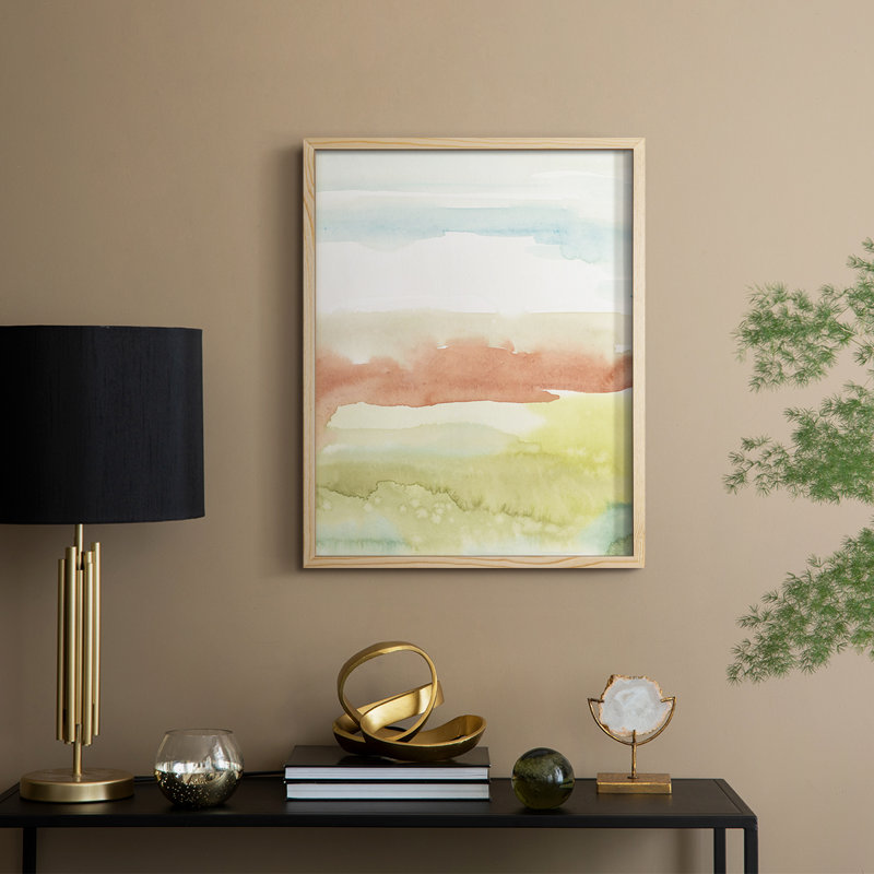 Blushing Sunrise II Framed Print - Solid Wood, 15" H x 12" W