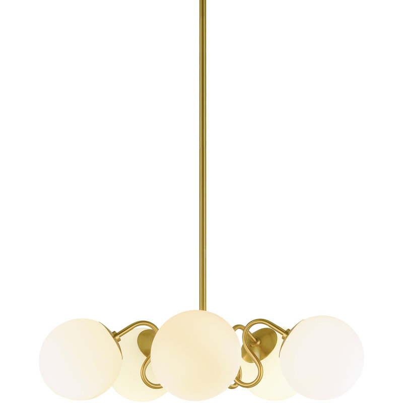 Lunavia Chandelier, 12" H x 28" W x 28" D, 5 Lights