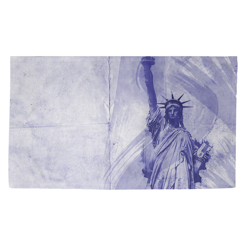 Tapis d’intérieur pour porte de liberté aquarelle statue of liberty Seibert, Rectangle 3 pi 3 po x 5 pi 3 po