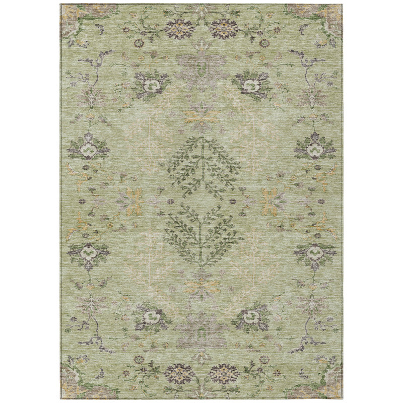 Tapis vert lavable intérieur / extérieur Doris , 10 pi x 14 pi