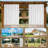 Solid Color Stripe Light Filtering Back Tab Outdoor Curtains-1291660390-1291660389
