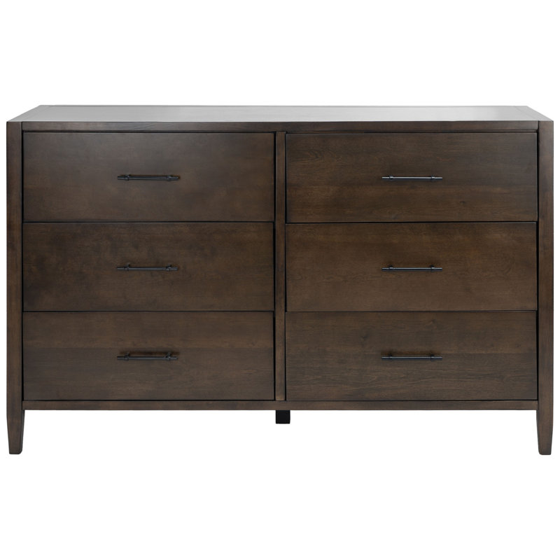 Tompkins Double Brown Dresser with Felt Lined Drawer