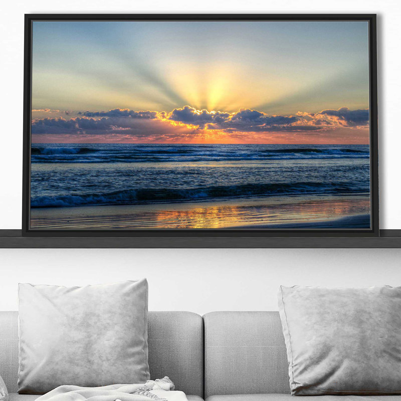 Radiant Dawn par - photographie, Cadre flottant noir, H 39,5 po x l 63,5 po x P 2 po