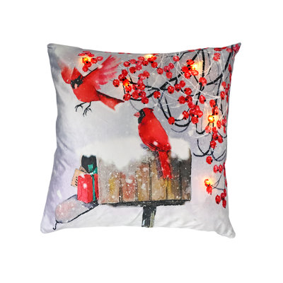 Housse de coussin en velours Cardinal