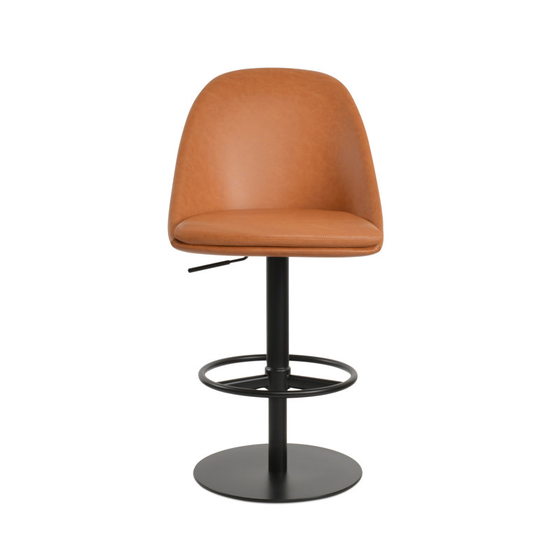 Tabouret Avanos, Blanc, Acier inoxydable brossé