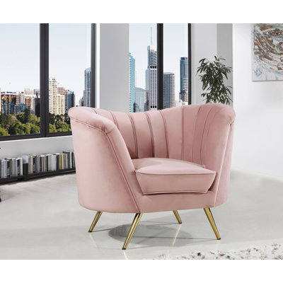 Margo 43" Wide Tufted Velvet Barrel Chair