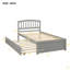 Base de lit simple avec lit gigogne en bois-577983900