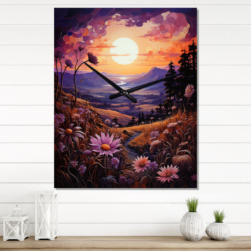 Eurel - Horloge murale tournesols, Grand