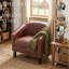 Edvardas Upholstered 29.11 Wide Faux Leather Tufted Barrel Club Chair with Nailhead Trim-896285661