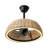 21" Rattan Boho Ceiling Fan with LED Light and Remote Control Included