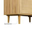Armoire d'appoint en rotin avec portes
